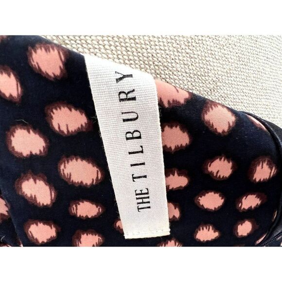 The Tilbury Dress 3/4 Sleeve Navy with Pink Dots Size S - Picture 6 of 6